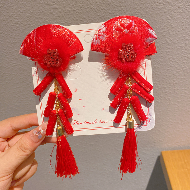 Lydinio plaukų aksesuaras vaikams, rankų darbo, etninio stiliaus