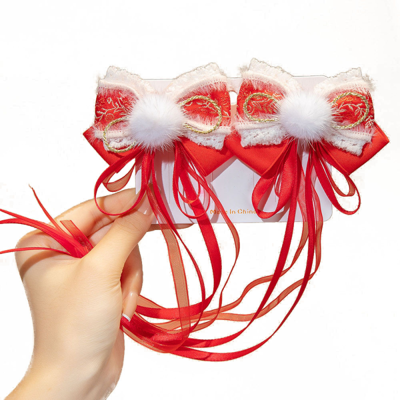 Lydinio plaukų aksesuaras vaikams, rankų darbo, etninio stiliaus