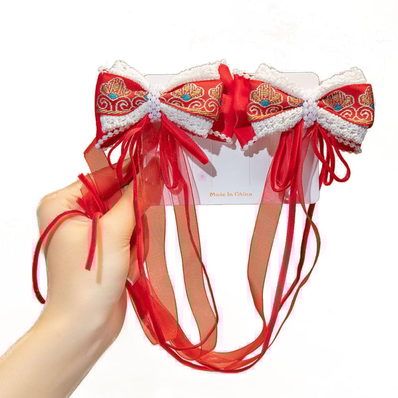 Lydinio plaukų aksesuaras vaikams, rankų darbo, etninio stiliaus