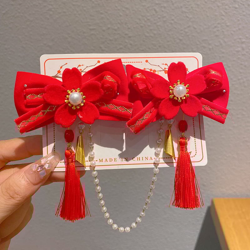 Lydinio plaukų aksesuaras vaikams, rankų darbo, etninio stiliaus