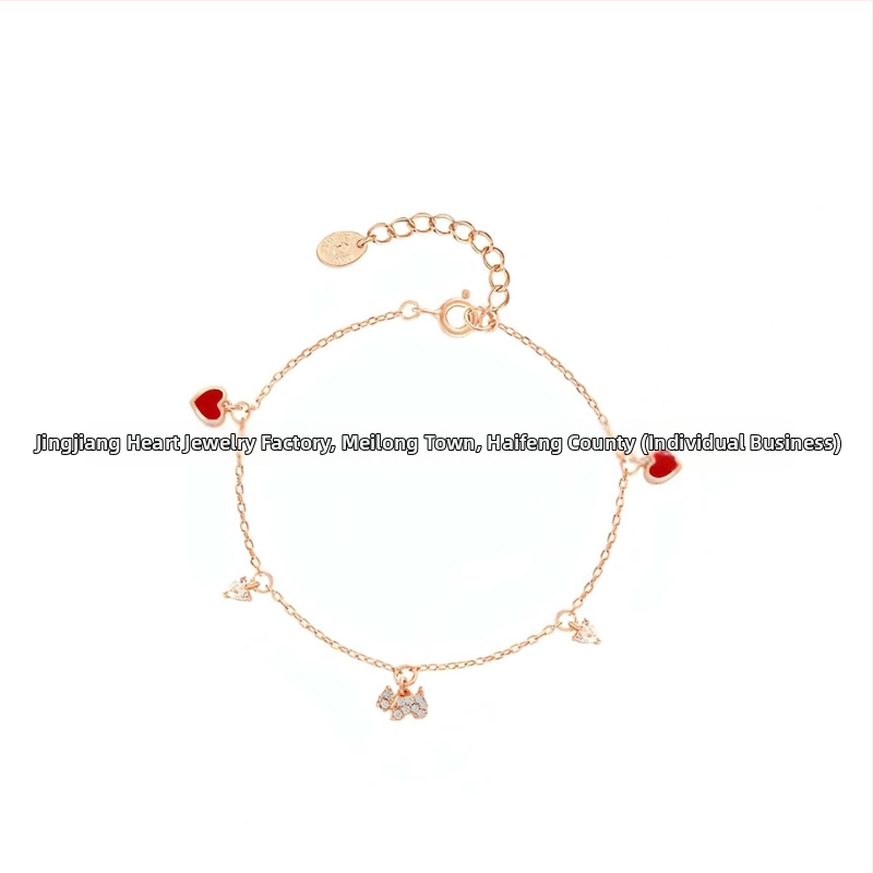 Колие от 925 сребро с любовно кученце за жени – сменяем дизайн, животинска форма, прост моден накит