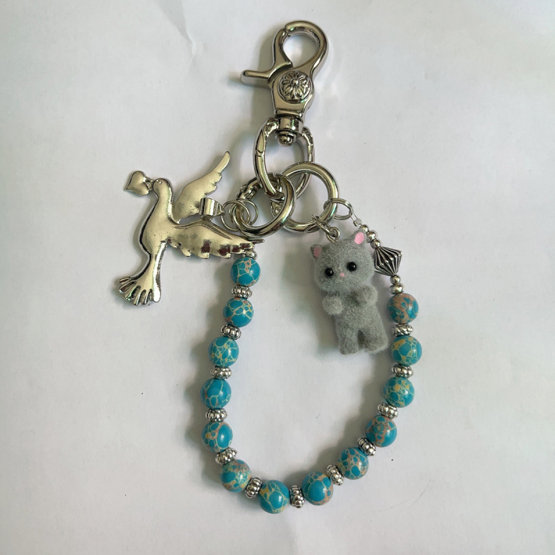 Vyrų metalinė juosmens grandinėlė su pakabukais: kardas, kryžius ir apvalūs karoliukai – ilgis iki 60 cm, plotis 3 mm, užsegimas lobster