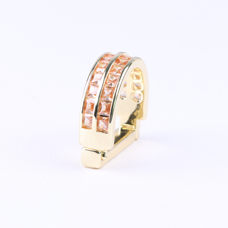 D formos kaklaraiščių segtukas su cirkonio kristalais, dvigubos arba trigubos eilės, retro stilius, elektroplakavimas lydinyje, fiksavimo žiedas