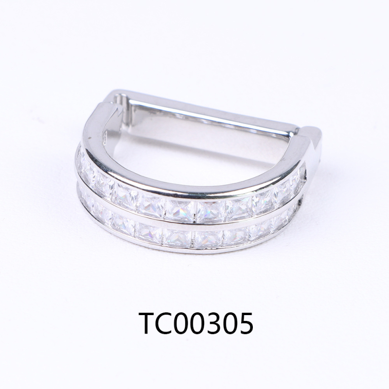 D formos kaklaraiščių segtukas su cirkonio kristalais, dvigubos arba trigubos eilės, retro stilius, elektroplakavimas lydinyje, fiksavimo žiedas