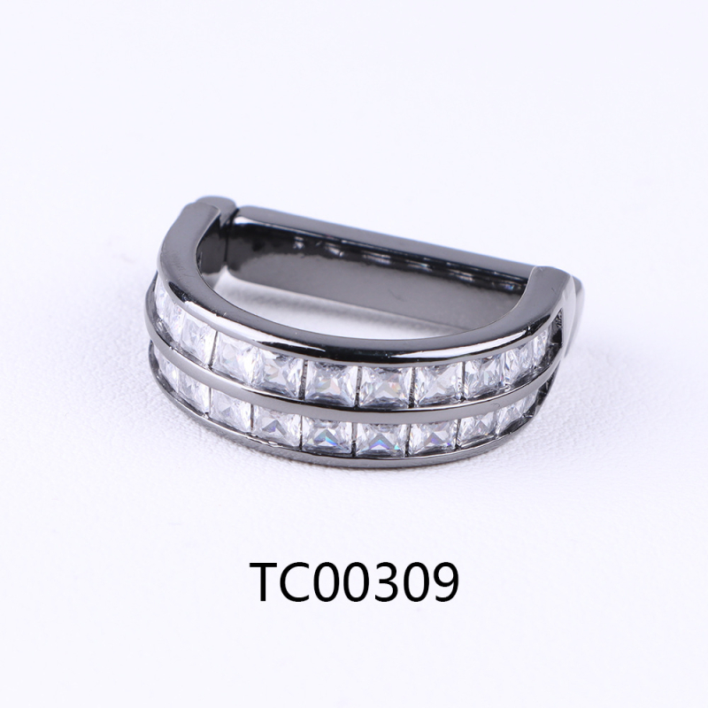 D formos kaklaraiščių segtukas su cirkonio kristalais, dvigubos arba trigubos eilės, retro stilius, elektroplakavimas lydinyje, fiksavimo žiedas