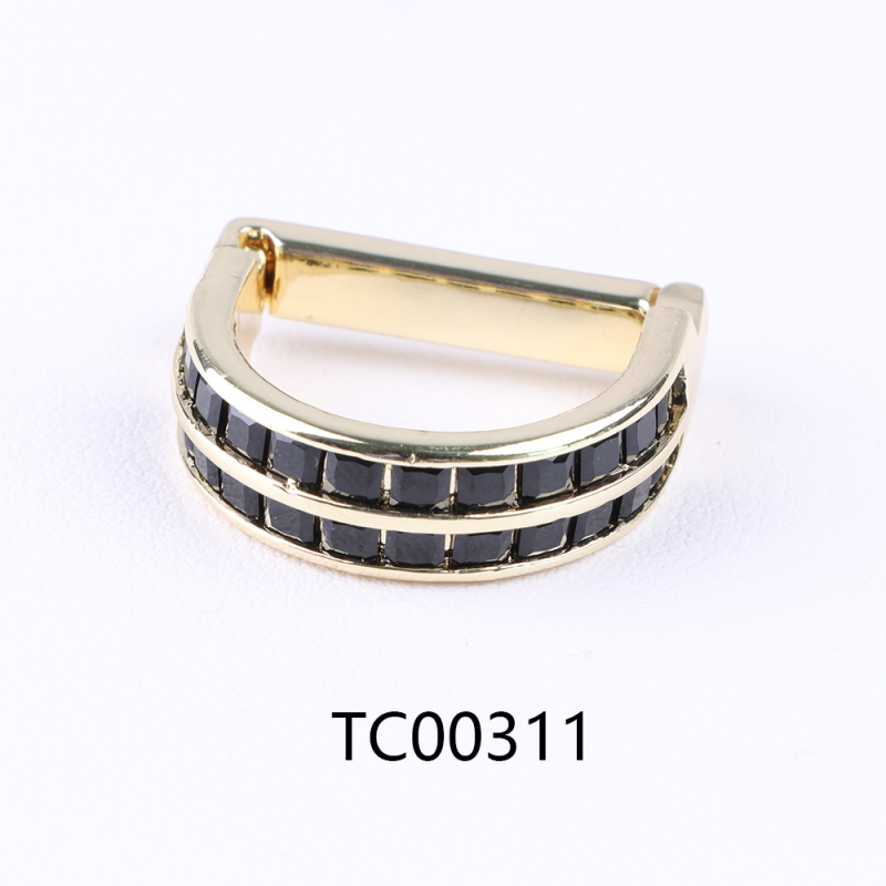 D formos kaklaraiščių segtukas su cirkonio kristalais, dvigubos arba trigubos eilės, retro stilius, elektroplakavimas lydinyje, fiksavimo žiedas