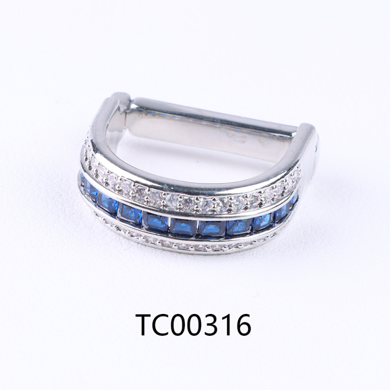 D formos kaklaraiščių segtukas su cirkonio kristalais, dvigubos arba trigubos eilės, retro stilius, elektroplakavimas lydinyje, fiksavimo žiedas