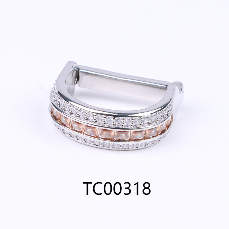 D formos kaklaraiščių segtukas su cirkonio kristalais, dvigubos arba trigubos eilės, retro stilius, elektroplakavimas lydinyje, fiksavimo žiedas