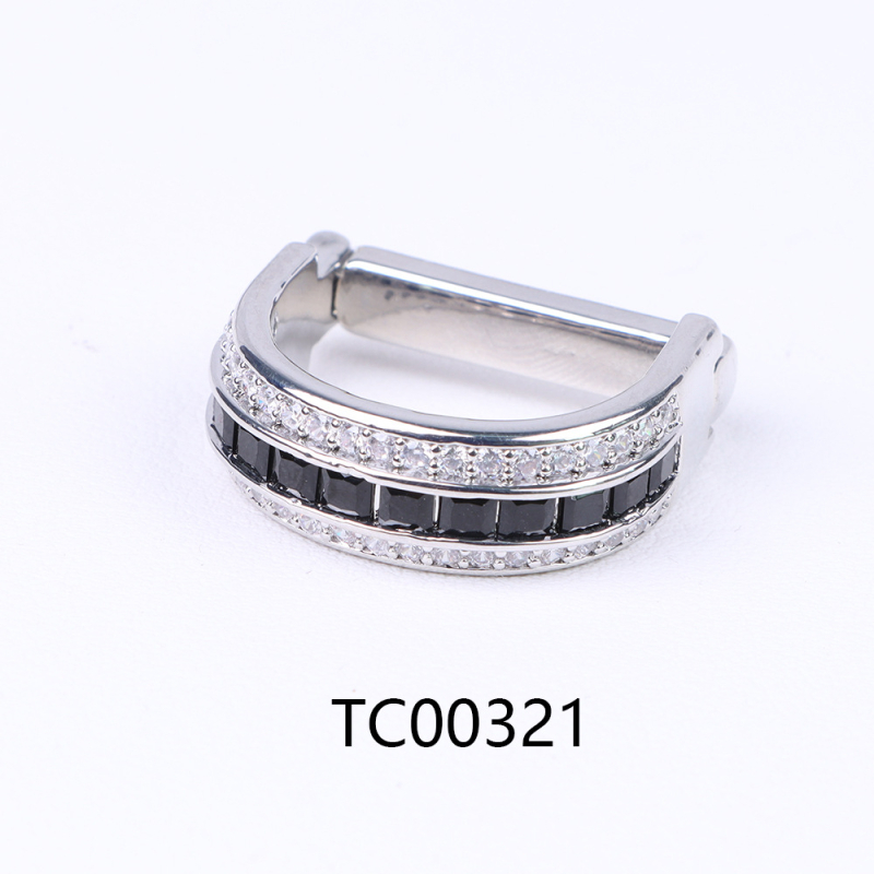 D formos kaklaraiščių segtukas su cirkonio kristalais, dvigubos arba trigubos eilės, retro stilius, elektroplakavimas lydinyje, fiksavimo žiedas