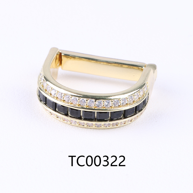 D formos kaklaraiščių segtukas su cirkonio kristalais, dvigubos arba trigubos eilės, retro stilius, elektroplakavimas lydinyje, fiksavimo žiedas