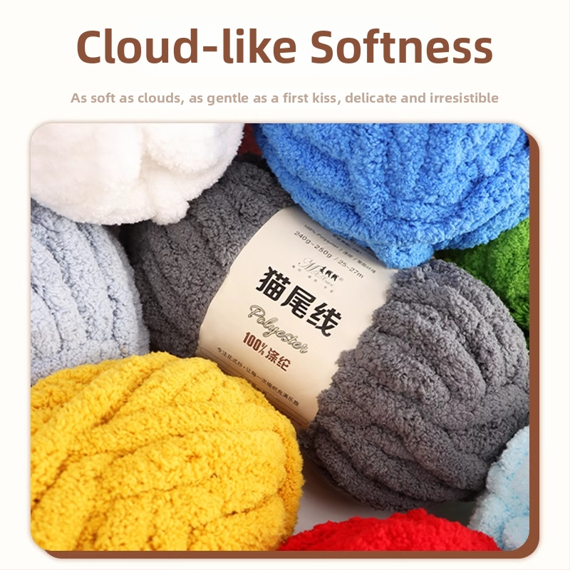 Ръчно плетен комплект: одеяло и възглавничка от супер дебела вълнена прежда, DIY — котешко гнездо и шал за пръсти