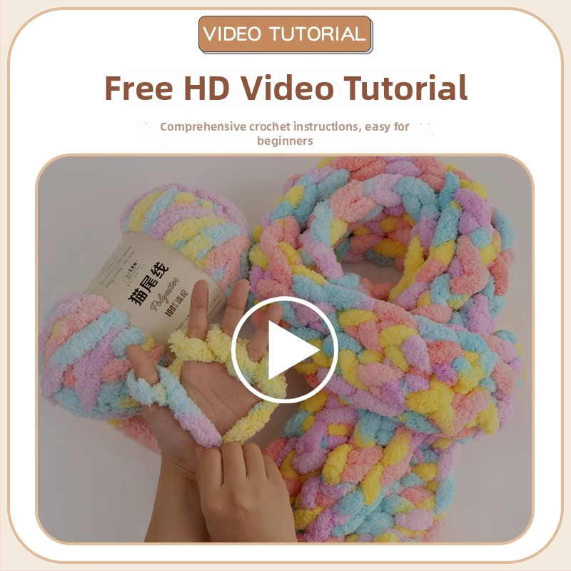 Ръчно плетен комплект: одеяло и възглавничка от супер дебела вълнена прежда, DIY — котешко гнездо и шал за пръсти