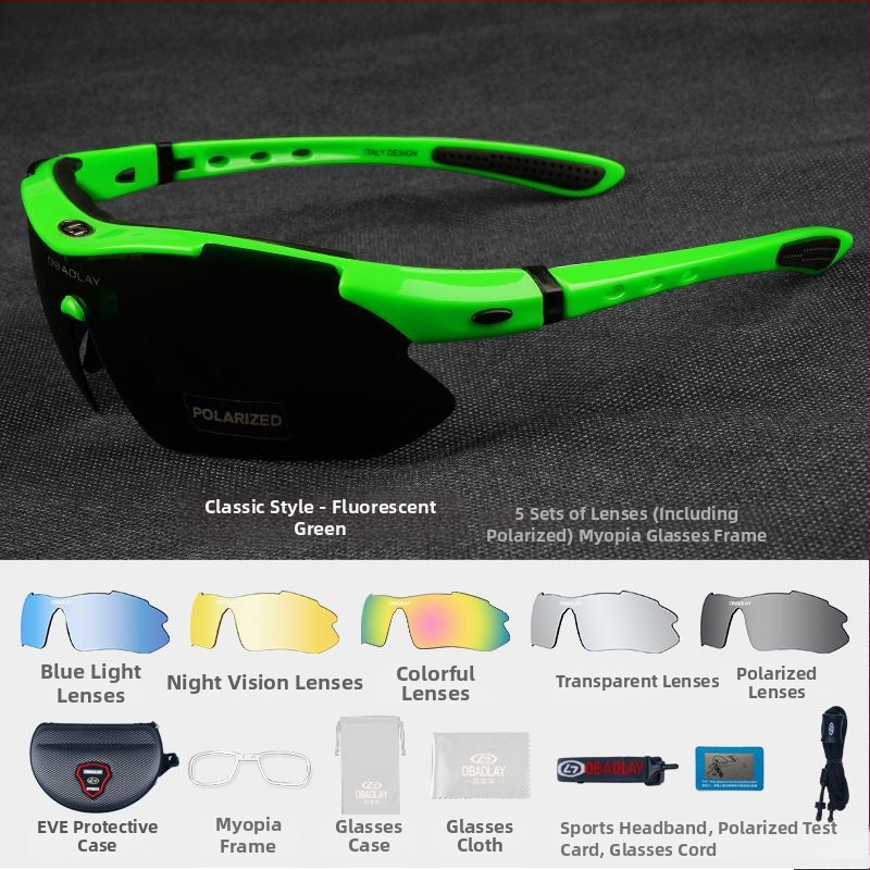 Dviračio akiniai, vėjo atsparūs, fotohrominiai, poliarizuoti, trumparegystei, universalūs