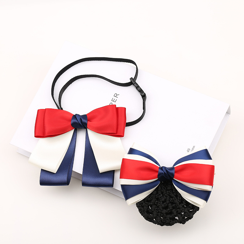 Moteriška kaklo gėlės kaklaraištis, poliesterio pamušalas, yarn-dyed vienos spalvos, plokščias galvutės stilius