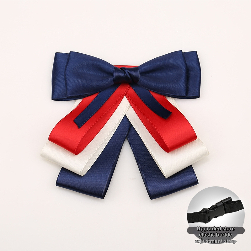 Moteriška kaklo gėlės kaklaraištis, poliesterio pamušalas, yarn-dyed vienos spalvos, plokščias galvutės stilius