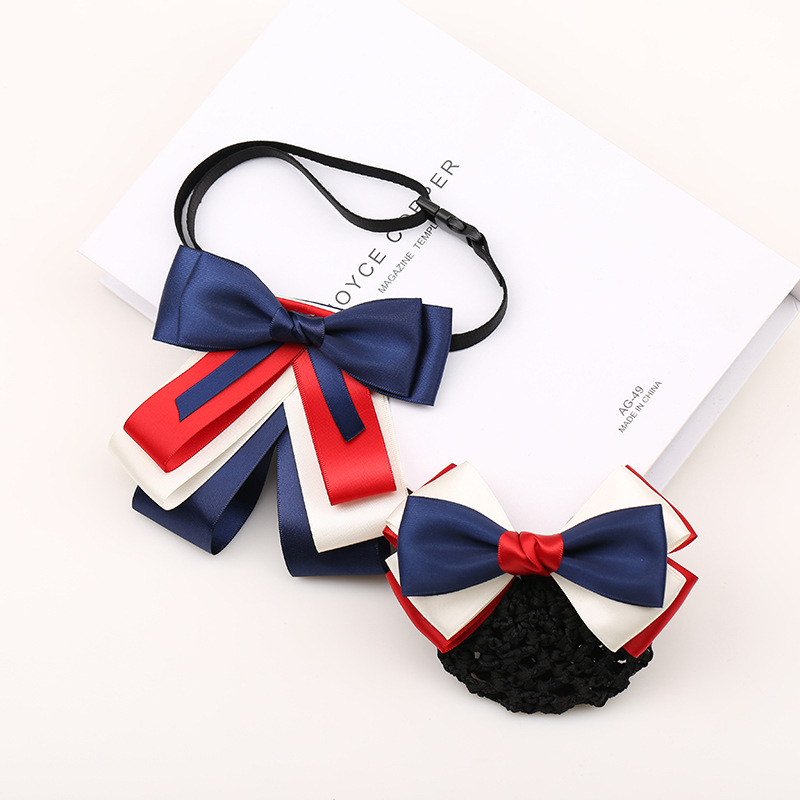 Moteriška kaklo gėlės kaklaraištis, poliesterio pamušalas, yarn-dyed vienos spalvos, plokščias galvutės stilius