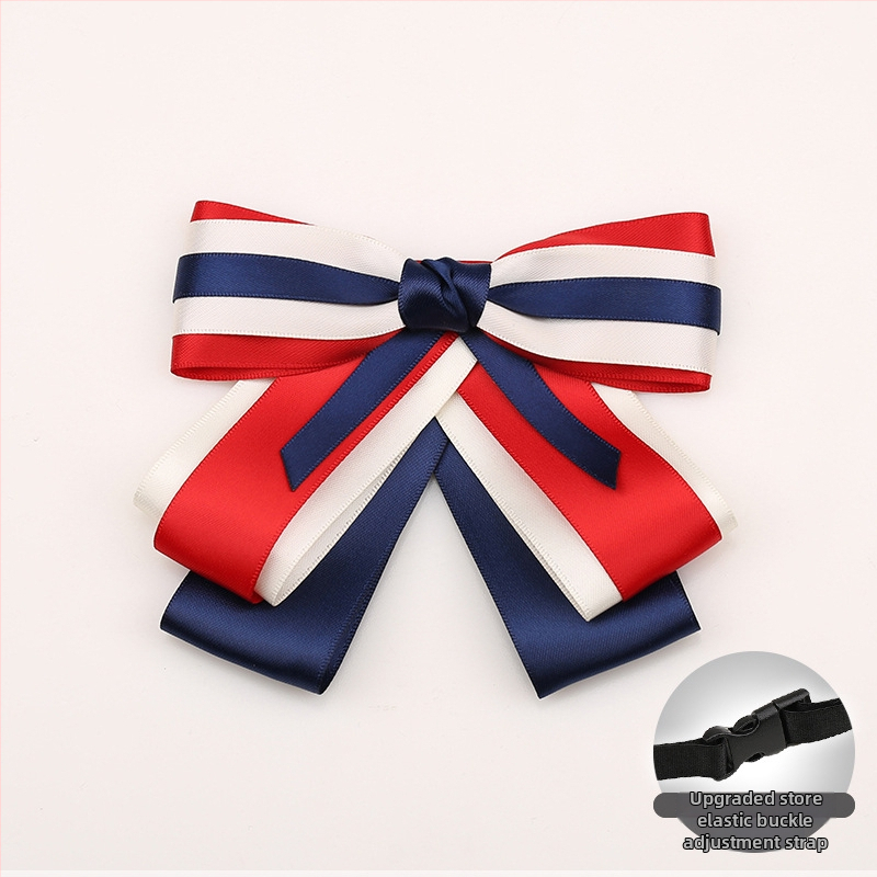 Moteriška kaklo gėlės kaklaraištis, poliesterio pamušalas, yarn-dyed vienos spalvos, plokščias galvutės stilius