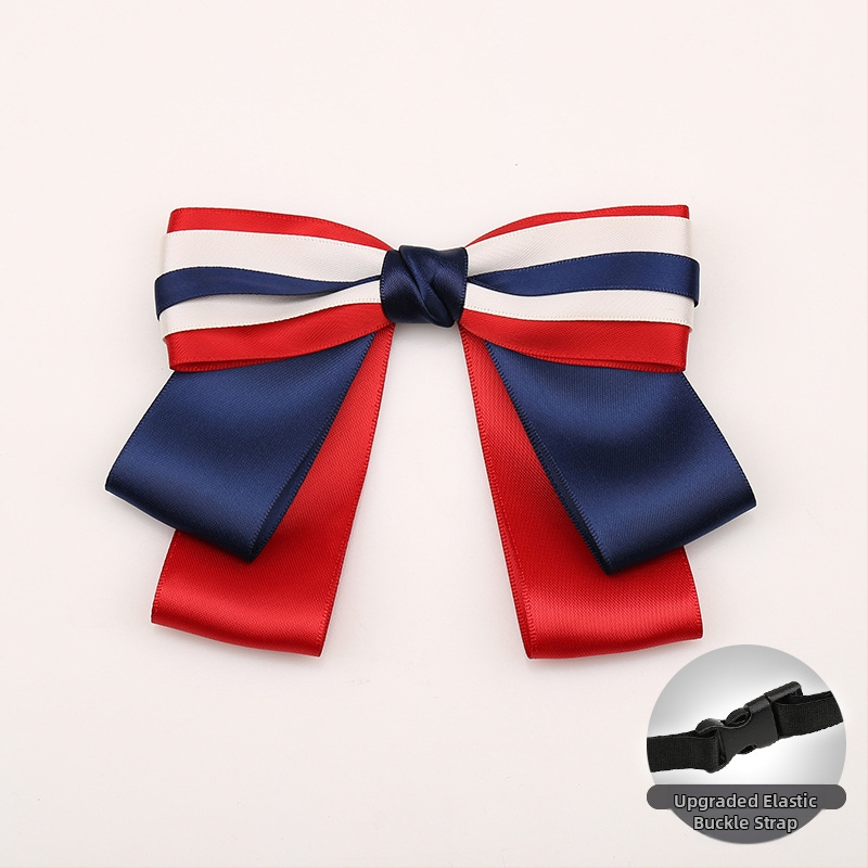 Moteriška kaklo gėlės kaklaraištis, poliesterio pamušalas, yarn-dyed vienos spalvos, plokščias galvutės stilius