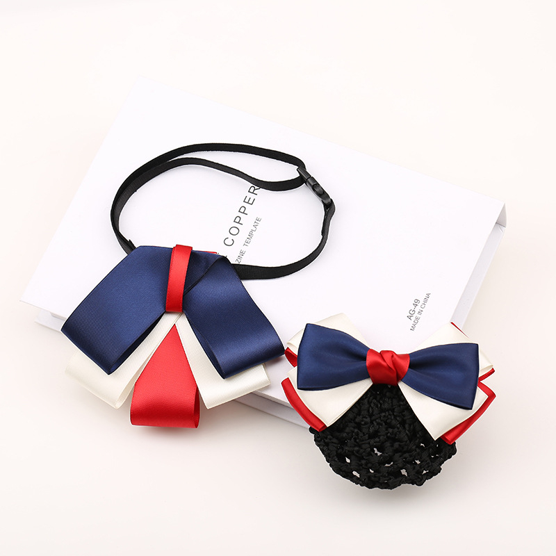 Moteriška kaklo gėlės kaklaraištis, poliesterio pamušalas, yarn-dyed vienos spalvos, plokščias galvutės stilius