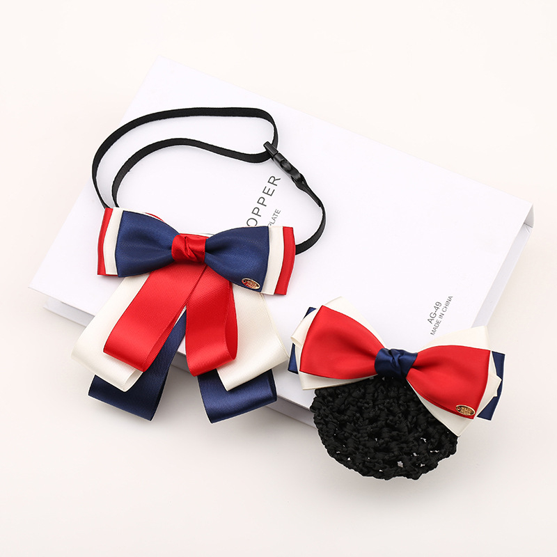 Moteriška kaklo gėlės kaklaraištis, poliesterio pamušalas, yarn-dyed vienos spalvos, plokščias galvutės stilius