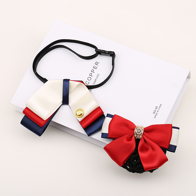 Moteriška kaklo gėlės kaklaraištis, poliesterio pamušalas, yarn-dyed vienos spalvos, plokščias galvutės stilius