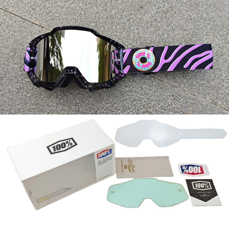 Sportiniai akiniai dviračių ir motociklų sportui, PC medžiaga, vėjo atsparūs, pilnas rėmas, unisex