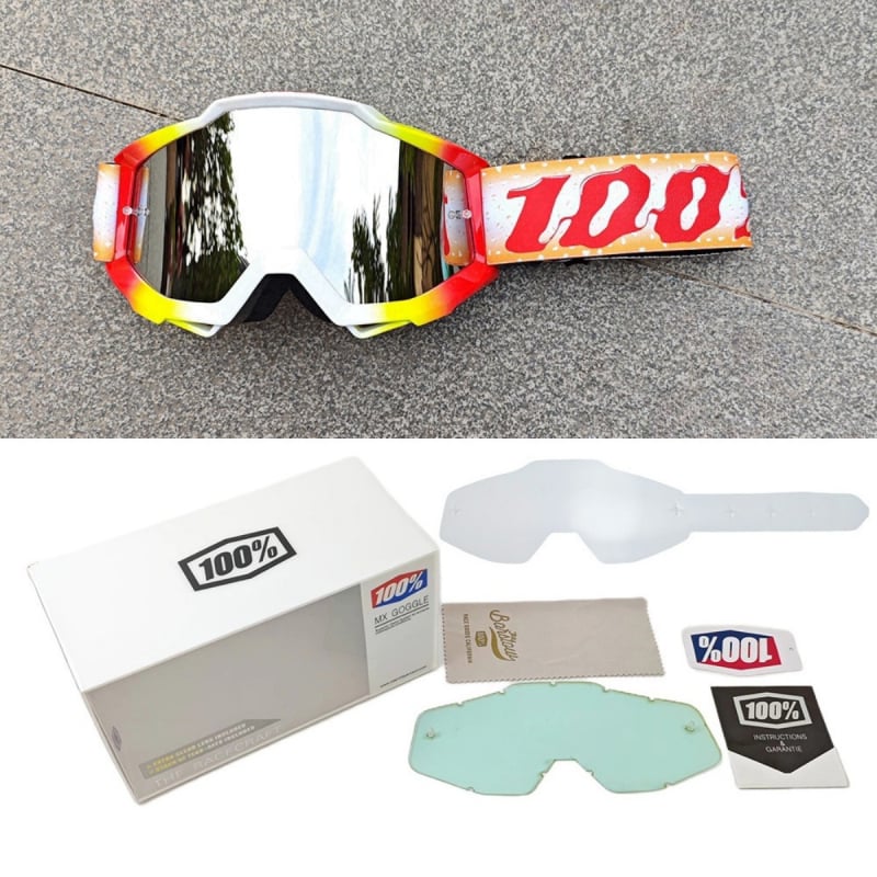 Sportiniai akiniai dviračių ir motociklų sportui, PC medžiaga, vėjo atsparūs, pilnas rėmas, unisex