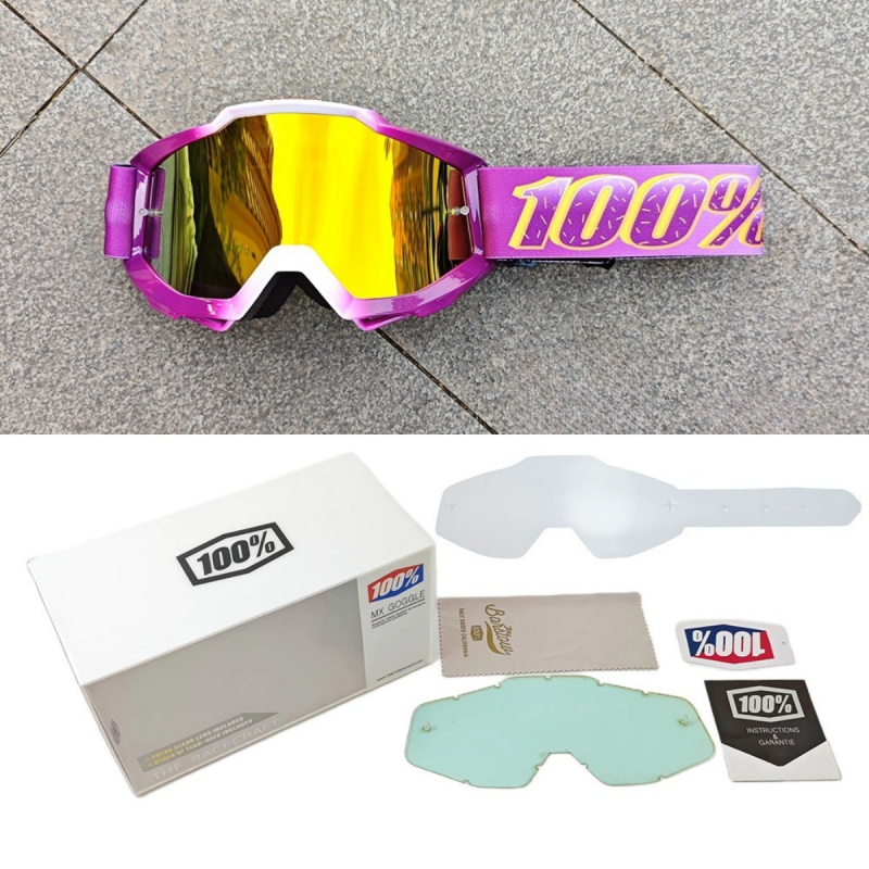 Sportiniai akiniai dviračių ir motociklų sportui, PC medžiaga, vėjo atsparūs, pilnas rėmas, unisex