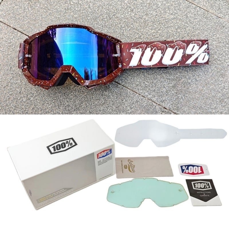 Sportiniai akiniai dviračių ir motociklų sportui, PC medžiaga, vėjo atsparūs, pilnas rėmas, unisex