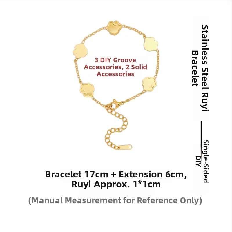 Гривна от неръждаема стомана с мотив пеперуда – Jiayue, DIY комплект за жени, електроплакиране; стил женски, литературно ретро