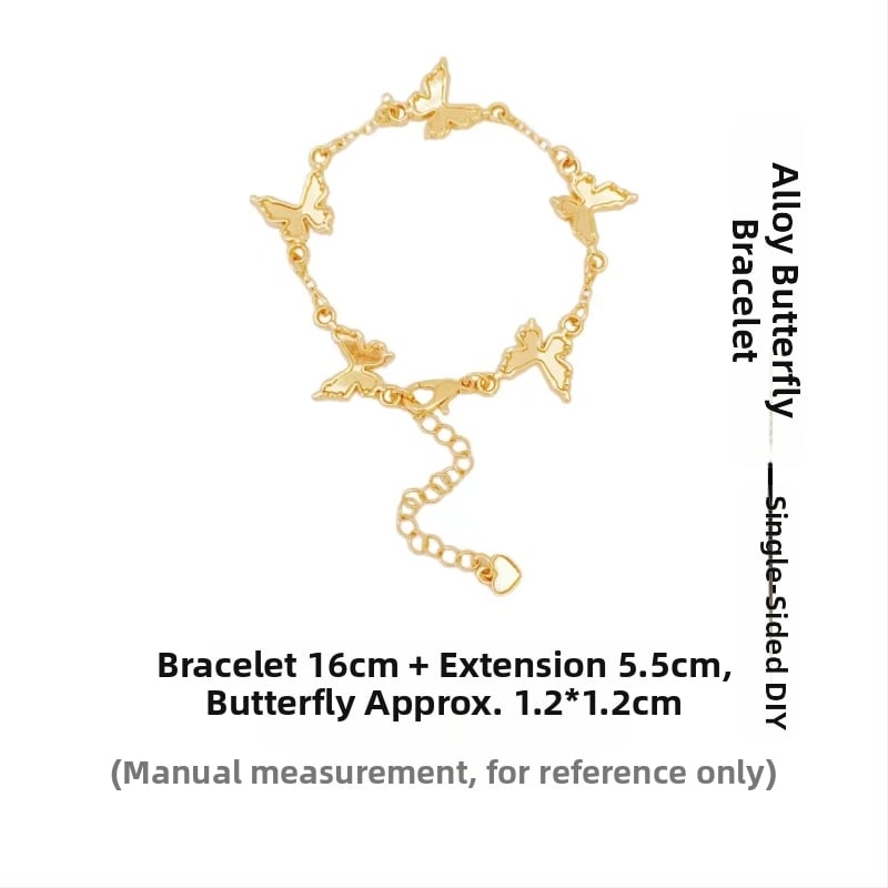 Гривна от неръждаема стомана с мотив пеперуда – Jiayue, DIY комплект за жени, електроплакиране; стил женски, литературно ретро