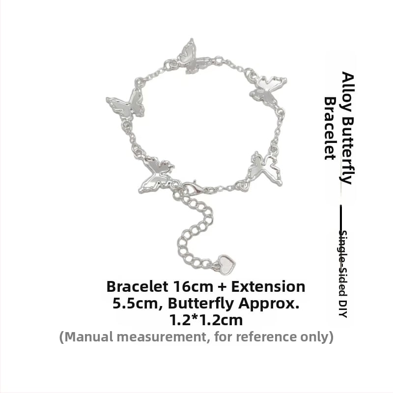 Гривна от неръждаема стомана с мотив пеперуда – Jiayue, DIY комплект за жени, електроплакиране; стил женски, литературно ретро