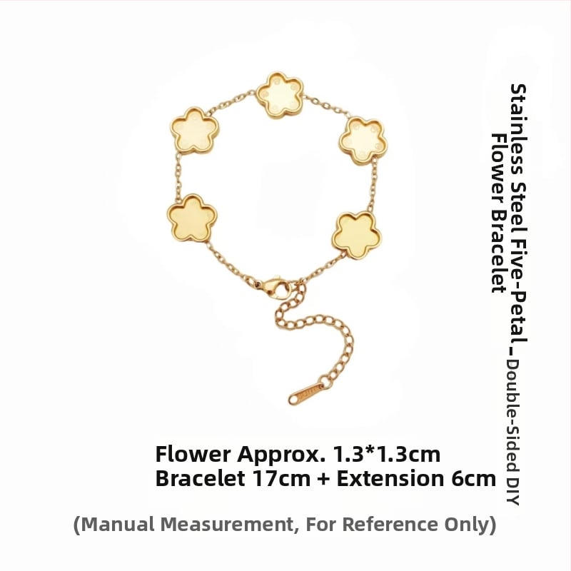 Гривна от неръждаема стомана с мотив пеперуда – Jiayue, DIY комплект за жени, електроплакиране; стил женски, литературно ретро