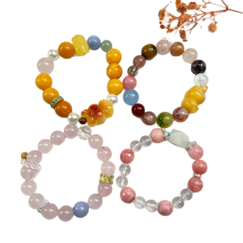 Гривна с кристални мъниста, ръчна изработка, корейски стил, геометричен дизайн, дамски аксесоар