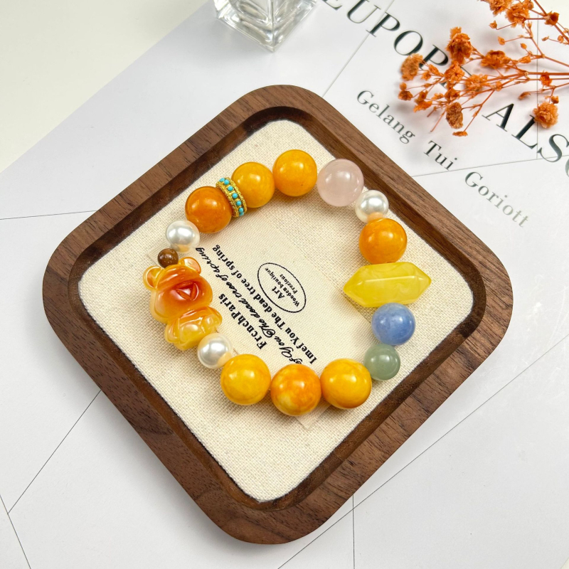 Гривна с кристални мъниста, ръчна изработка, корейски стил, геометричен дизайн, дамски аксесоар