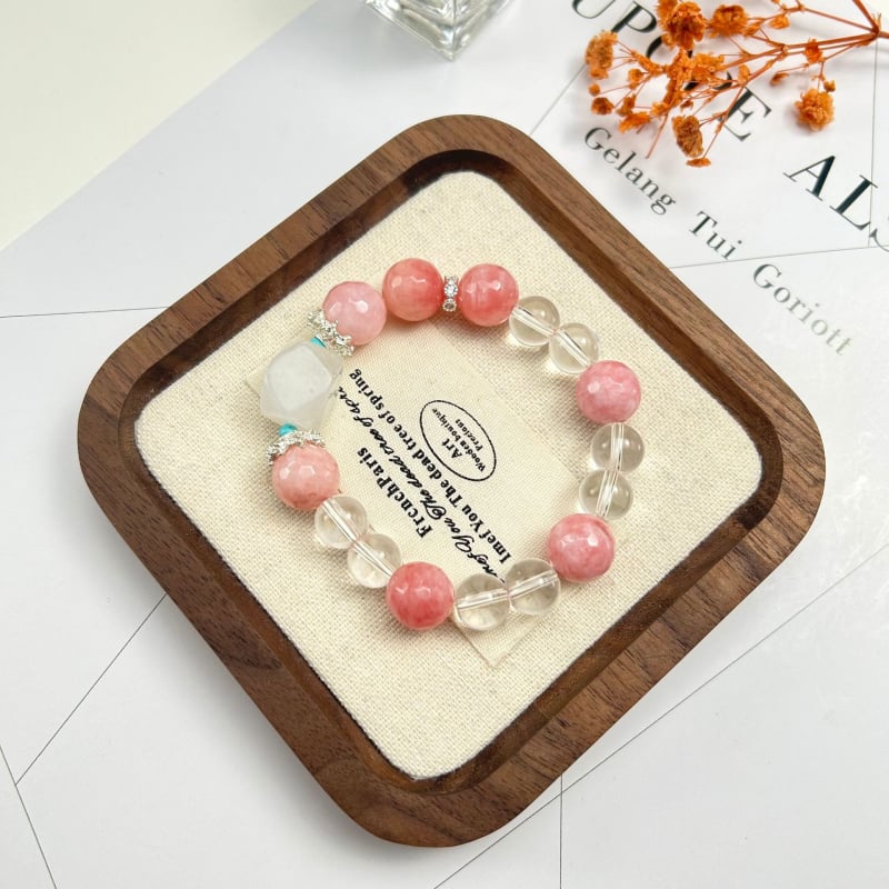 Гривна с кристални мъниста, ръчна изработка, корейски стил, геометричен дизайн, дамски аксесоар