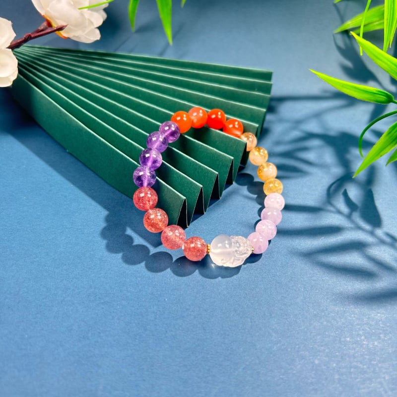 Гривна с кристални мъниста, ръчна изработка, корейски стил, геометричен дизайн, дамски аксесоар