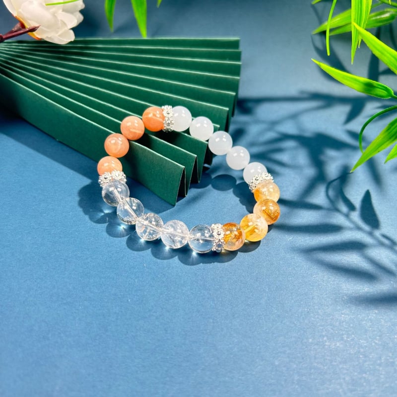 Гривна с кристални мъниста, ръчна изработка, корейски стил, геометричен дизайн, дамски аксесоар