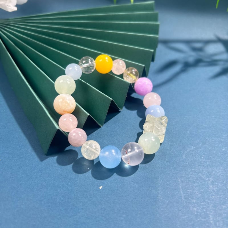 Гривна с кристални мъниста, ръчна изработка, корейски стил, геометричен дизайн, дамски аксесоар