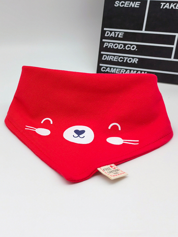 Dvostruko slojevita baveta za bebe od 100% pamuka, trokutasti oblik, slatki crtani uzorci, unisex