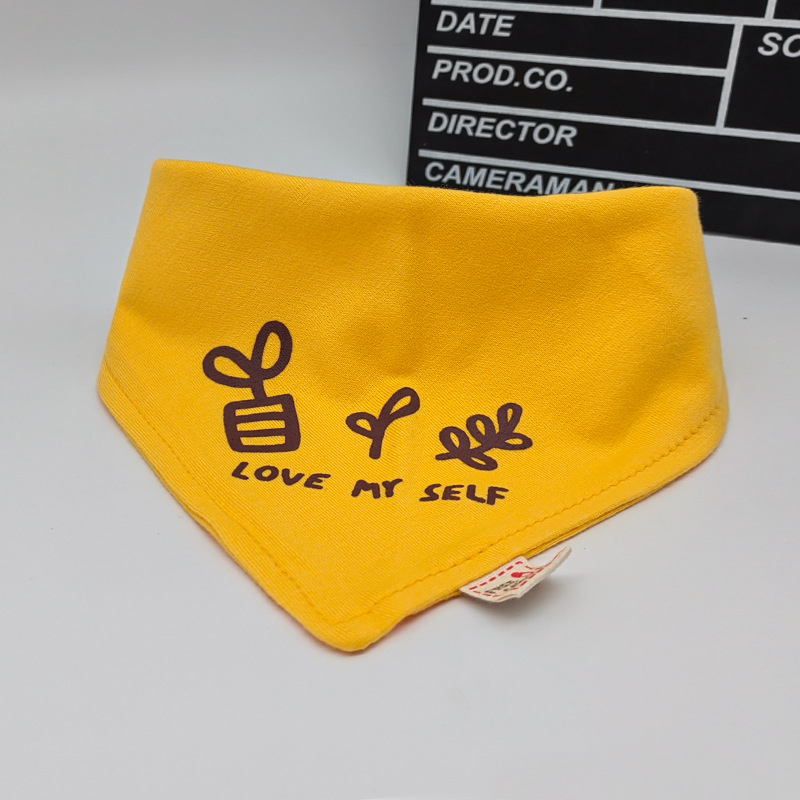Dvostruko slojevita baveta za bebe od 100% pamuka, trokutasti oblik, slatki crtani uzorci, unisex