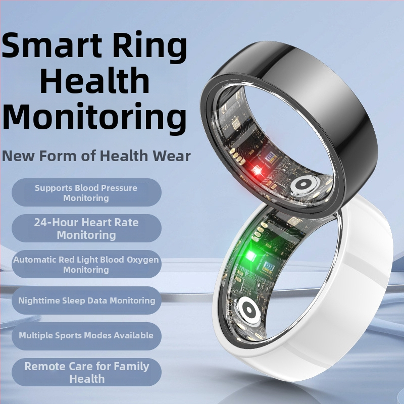 Смарт пръстен: мониторинг на сърдечен ритъм, кислород в кръвта, следене на сън и брояч на крачки – водоустойчив за плуване