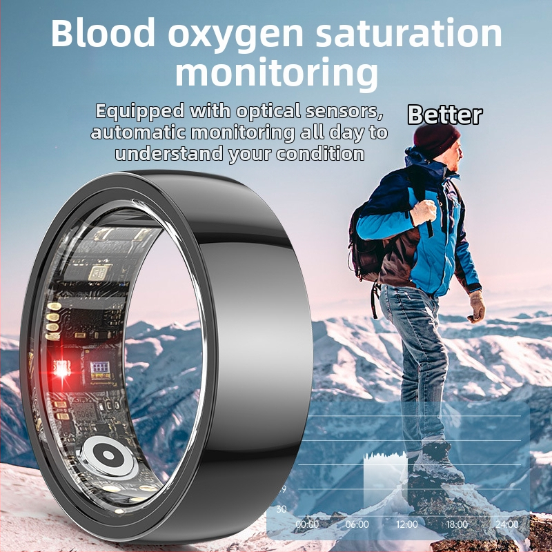 Смарт пръстен: мониторинг на сърдечен ритъм, кислород в кръвта, следене на сън и брояч на крачки – водоустойчив за плуване