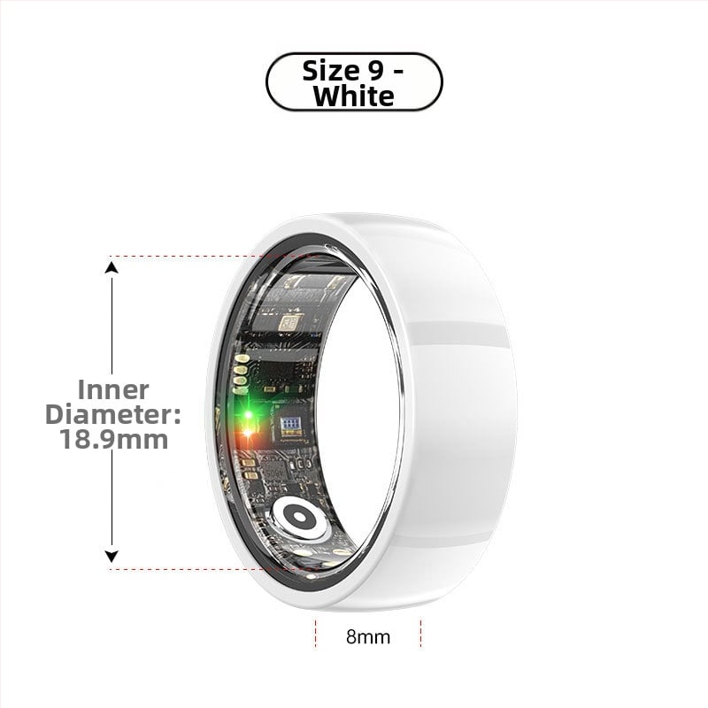 Έξυπνο δαχτυλίδι με παρακολούθηση καρδιακού παλμού, οξυγόνου αίματος, ύπνου και βημάτων – αδιάβροχο για κολύμβηση