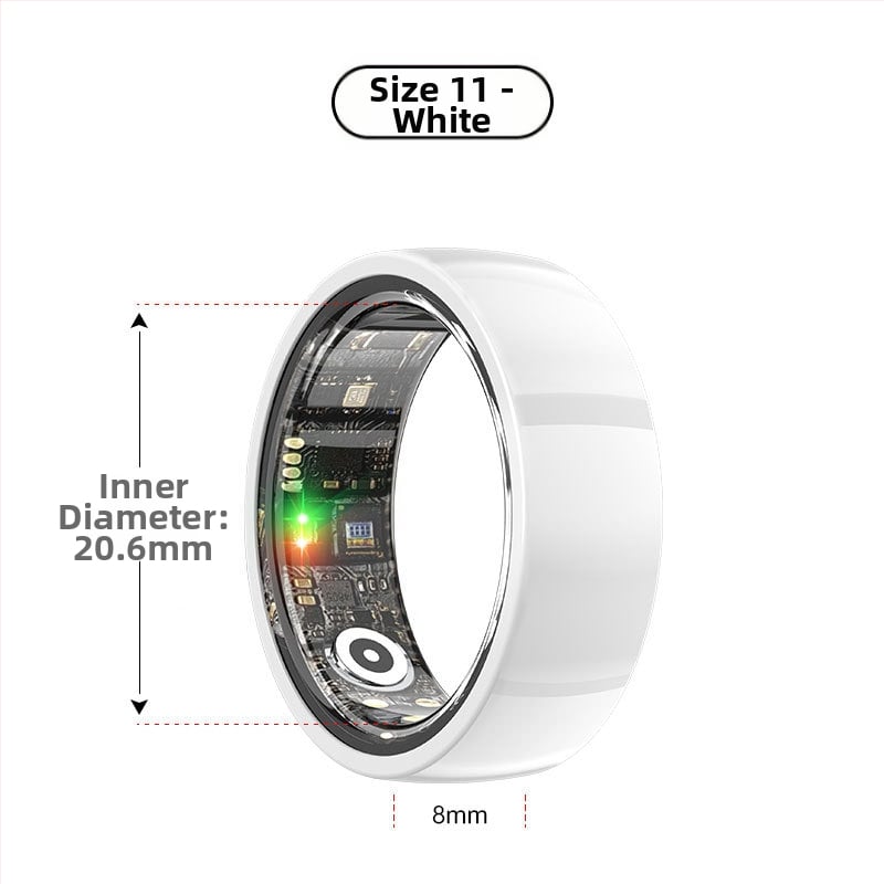 Έξυπνο δαχτυλίδι με παρακολούθηση καρδιακού παλμού, οξυγόνου αίματος, ύπνου και βημάτων – αδιάβροχο για κολύμβηση