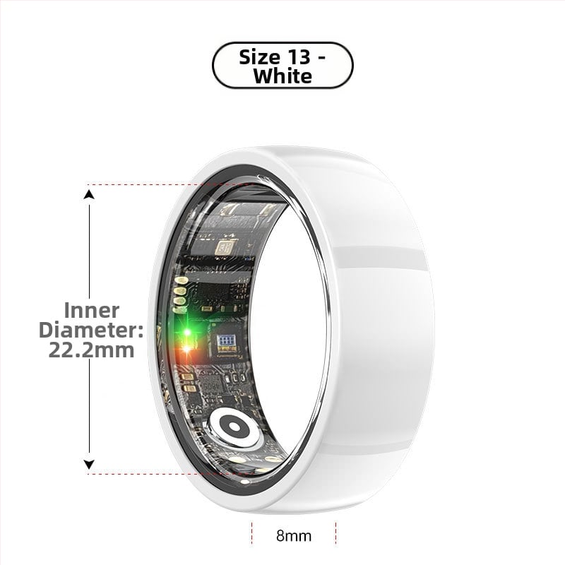 Έξυπνο δαχτυλίδι με παρακολούθηση καρδιακού παλμού, οξυγόνου αίματος, ύπνου και βημάτων – αδιάβροχο για κολύμβηση