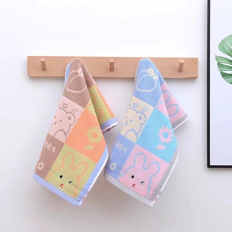 Παιδική πετσέτα προσώπου από 100% βαμβάκι, με σχέδιο καρτούν, Jacquard ύφανση, 32 νήματα, βάρος 50–80 g, για μωρά