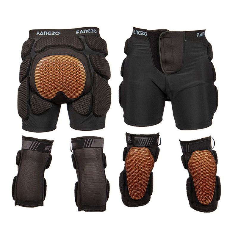 Slidžių apsaugos įranga: klubų ir kelių pagalvėlės, PU medžiaga, prekės ženklas FANGBO