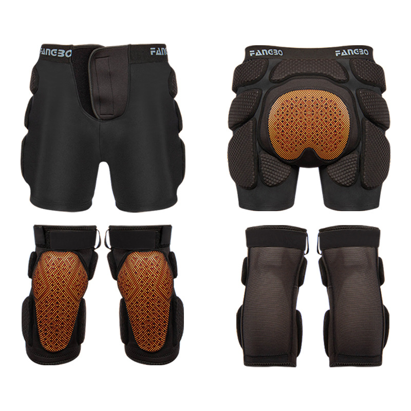 Slidžių apsaugos įranga: klubų ir kelių pagalvėlės, PU medžiaga, prekės ženklas FANGBO