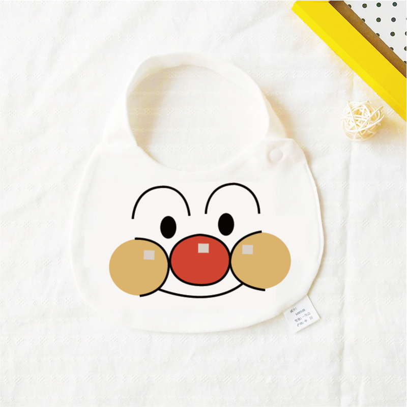 Bib pentru bebeluși din bumbac pur (>95%), absorbant, pentru nou-născuți până la 3 ani, modele animale și desene animate.